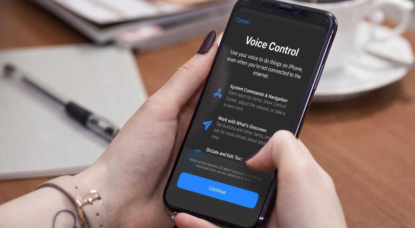Как отключить управление голосом на iphone?