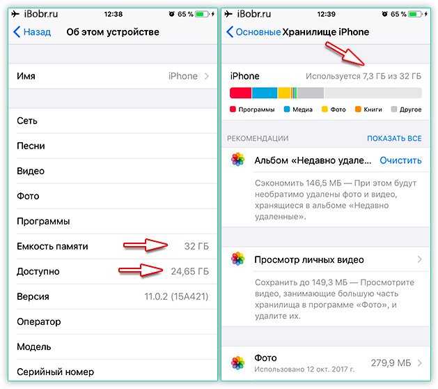 Куда пропадает память в iphone и где ее искать?