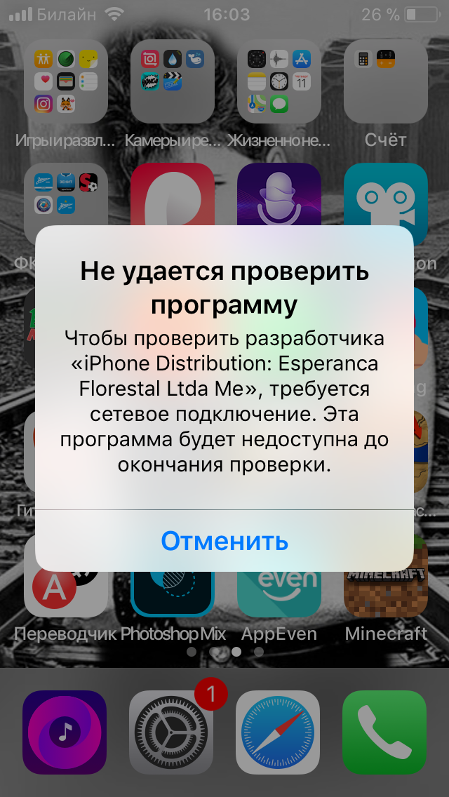 Как исправить, что приложение ios не проверяет?