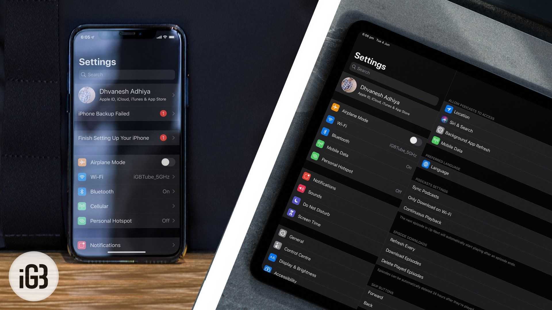 Как включить темную тему на ios и поставить обои?