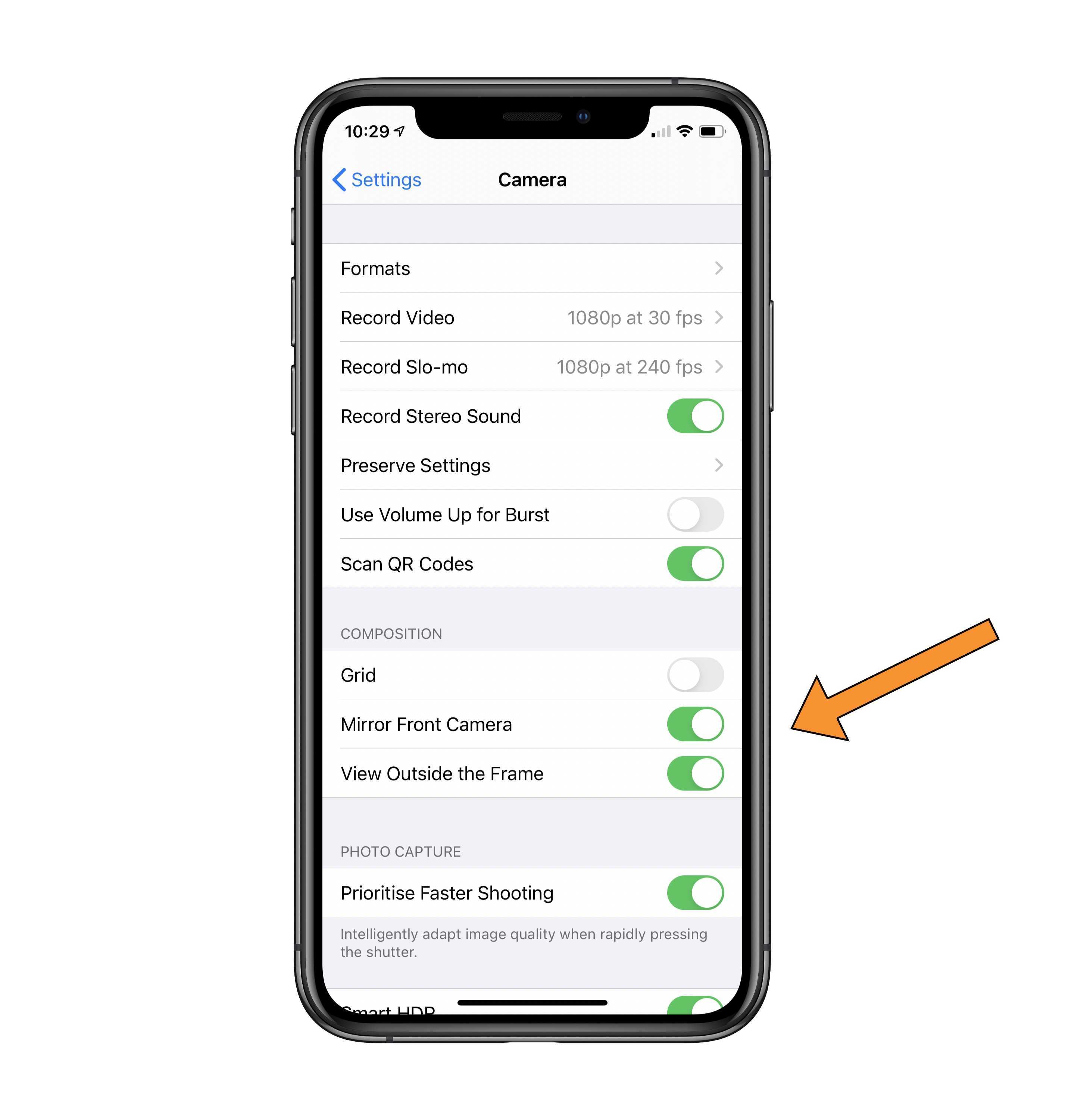 Настройка камеры ios 14