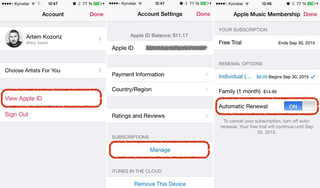 Подписка на apple music и как её отключить на iphone