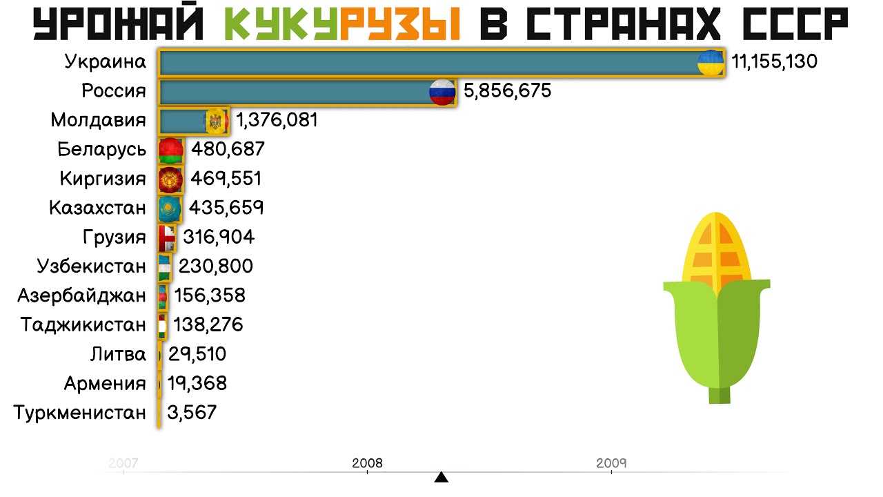 Страны которые выращивают кукурузу