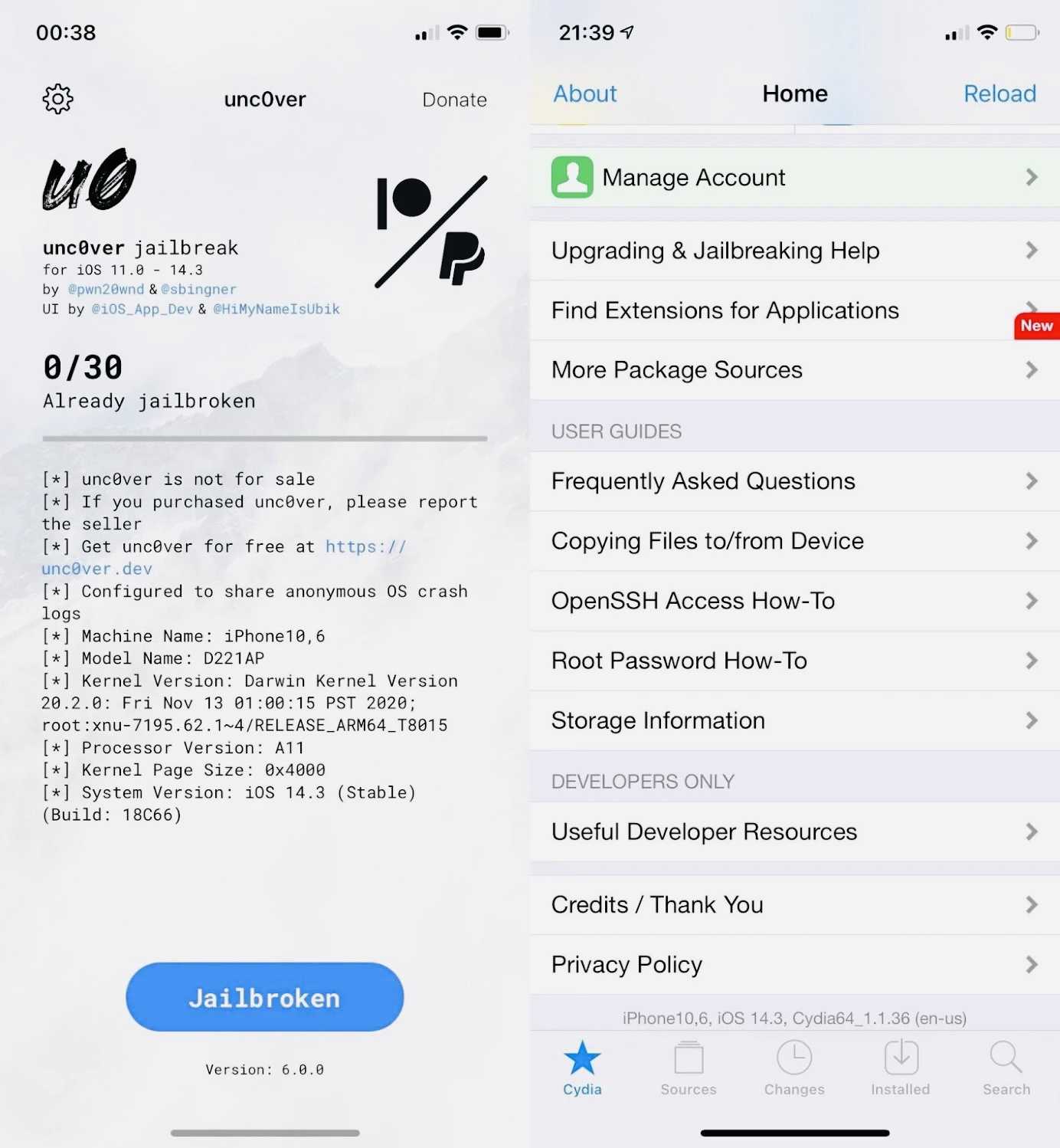 Unc0ver jailbreak