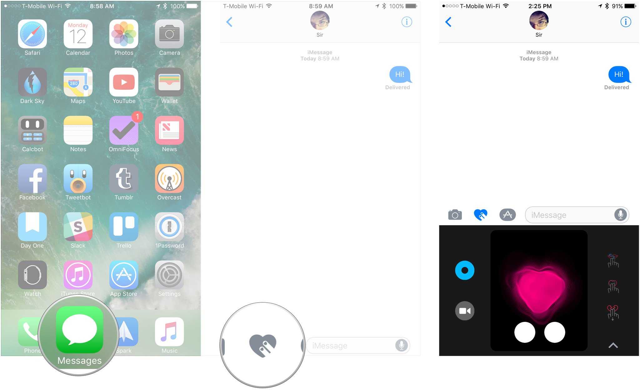 Imessage: как рисовать и отправлять анимационные сердечки, пульс, огненные шары и т.д.