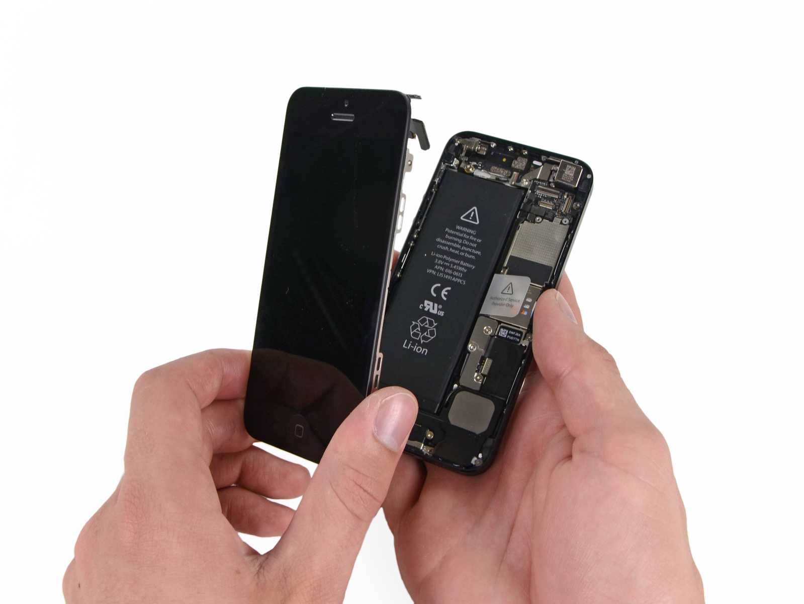 Как снять экран с айфона 5s, 5 без присоски