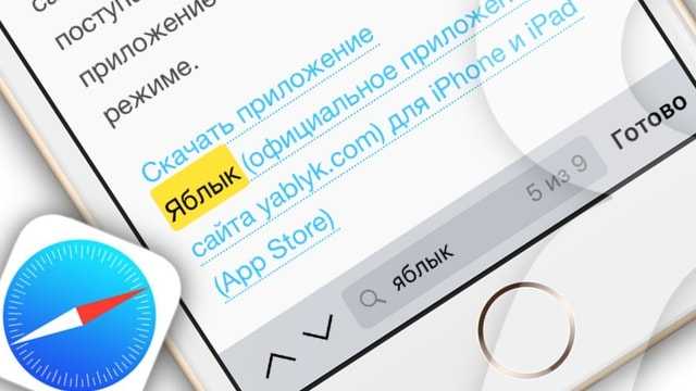 Поиск по странице в сафари mac. как работает опция поиска «найти на странице» в safari на iphone и ipad